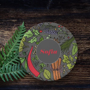 Assiettes En Carton Épices motif nom personnalisé plaques de papier gr