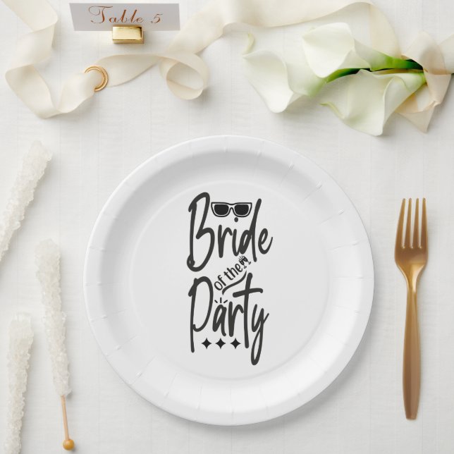 Assiettes En Carton Épouse De La Plaque Papier Du Parti (Mariage)