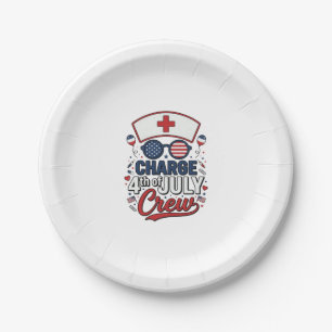 Assiettes En Carton Équipage d'infirmières du 14 juillet Chemise médic