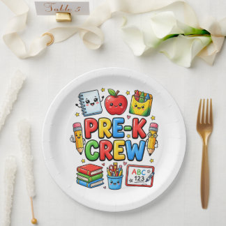 Assiettes En Carton Équipage Pré-Maternelle Mignon Élève Premier Jour