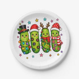 Assiettes En Carton Équipe de Pickle de Noël