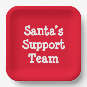 Assiettes En Carton Équipe de support père Noël
