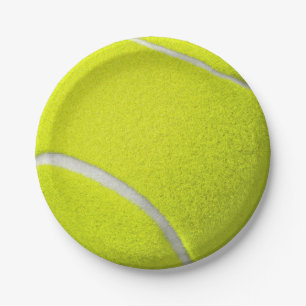 Assiettes En Carton Équipe de tennis de balle jaune