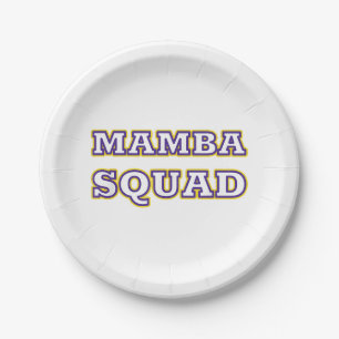Assiettes En Carton Équipe Mamba tenue amusante pour amateur de serpen