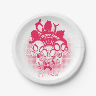 Assiettes En Carton Équipe Spidey Graphique du Spidey-Sense