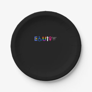 Assiettes En Carton _EQUITY_ Droits égaux LGBTQ Ally Unity Pride Femme