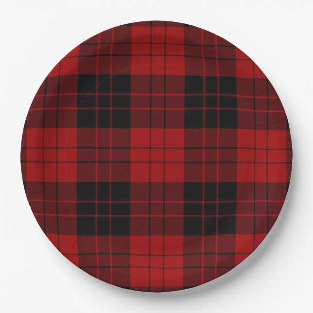 Assiettes En Carton Erskine (Paton) Tartan Scottish Plaid Motif (Devant)