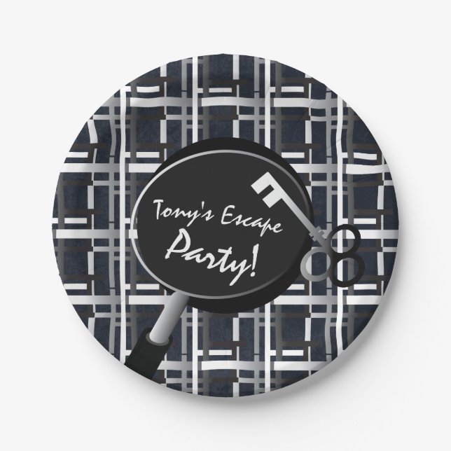 Assiettes En Carton Escape Party Anniversaire Plaques (Devant)