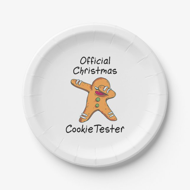 Assiettes En Carton Essai officiel de cookie de Noël (Devant)
