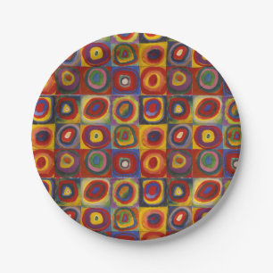 Assiettes En Carton Étude de couleur - Wassily Kandinsky
