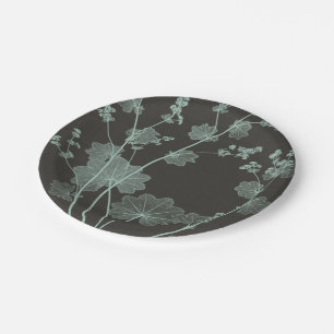 Assiettes En Carton Étude de nature de menthe et de charbon de bois I