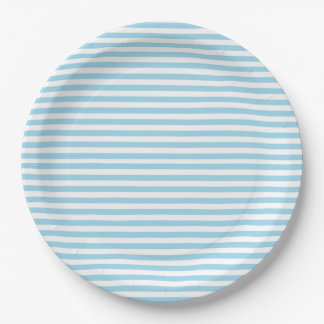 Assiettes En Carton Eve et Sofie Bleu rayé