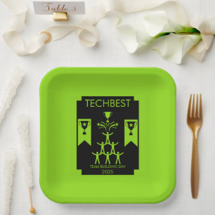 Assiettes En Carton Événement de l'équipe du personnel de l'entreprise