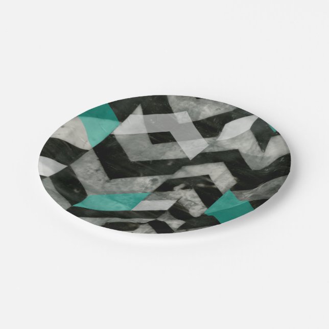 Assiettes En Carton Exclusion Chevron II (Angle)