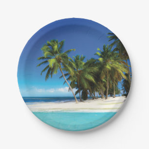 Assiettes En Carton Exotic beach throw pillow