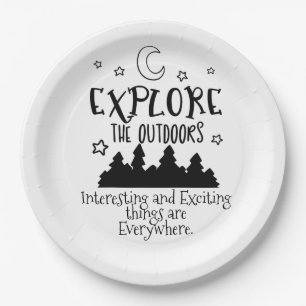 Assiettes En Carton Explorez l'extérieur personnalisable