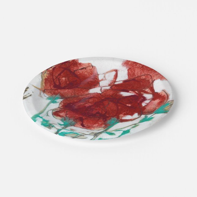 Assiettes En Carton Expression Fleur I (Angle)