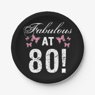 Assiettes En Carton Fabuleux 80e anniversaire