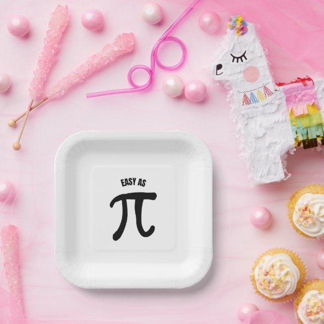 Assiettes En Carton Facile comme pi drôle de jour pi (Fête)