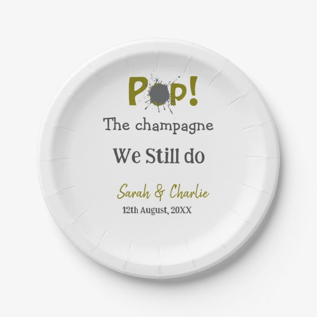 Assiettes En Carton Faire sauter le champagne nous faisons toujours du (Devant)