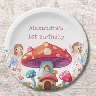 Assiettes En Carton Fairy First Floral Girl's 1st Birthday Party