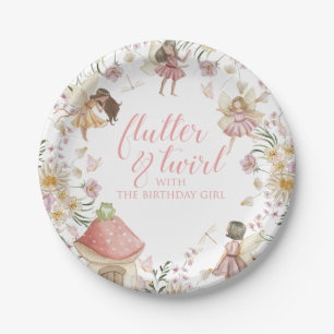 Assiettes En Carton Fairy fleur sauvage anniversaire