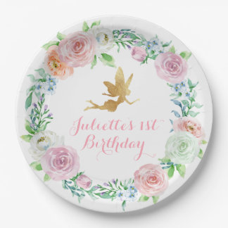 Assiettes En Carton Fairy Party Plaques, Fairy Birday ou Baby shower