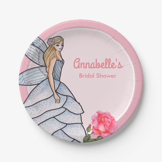 Assiettes En Carton Fairy Princess Petals Robe Mode Illustration (Devant)