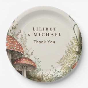 Assiettes En Carton FAIRYCORE Champignons Goblincore Custom Party