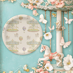 Assiettes En Carton Fairytale Vintage Amusement Park