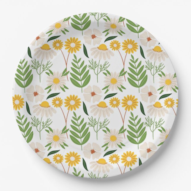 Assiettes En Carton Faisceaux du printemps (Devant)