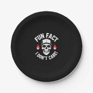 Assiettes En Carton Fait amusant Je m'en fiche Citation drôle de squel