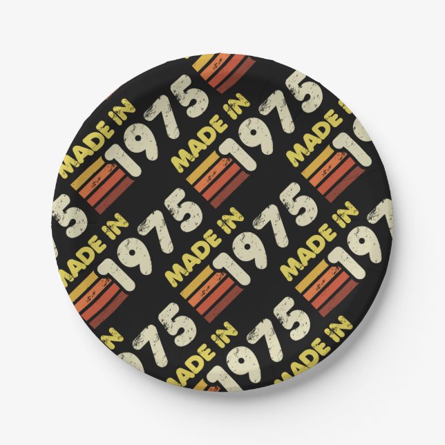 Assiettes En Carton Fait En 1975 50e Anniversaire (Devant)