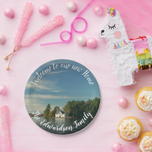 Assiettes En Carton Faites votre propre accueil de nom de famille à l