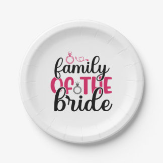 Assiettes En Carton Famille de la mariée pour le mariage