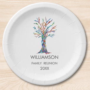 Assiettes En Carton Family Reunion ArArArArArArArArArArArArbre Familia