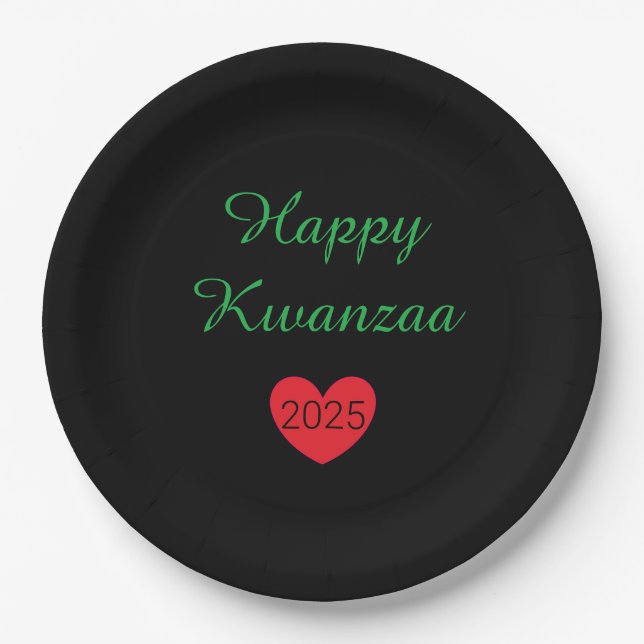 Assiettes En Carton Fancy Kwanzaa (Devant)