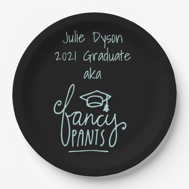 Assiettes En Carton Fancy Pants drôle Graduation personnalisée (Devant)