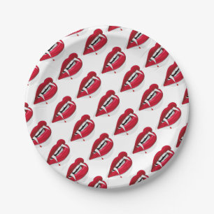 Assiettes En Carton Fangs de vampire