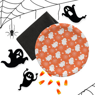 Assiettes En Carton Fantômes mignons   Araignées   Spider Webs Hallowe