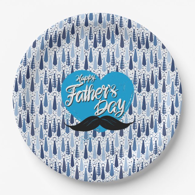 Assiettes En Carton Fathers Day  (Devant)