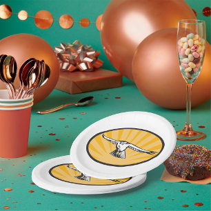 Assiettes En Carton Faucon Élégant Oiseau de Proie Audacieux