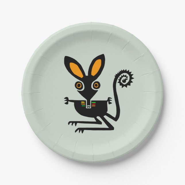 Assiettes En Carton Faune - Cute Aussie BILBY - Amoureux des animaux - (Devant)