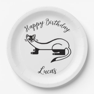 Assiettes En Carton Faune - FERRET à pieds noirs -Joyeux anniversaire-