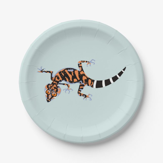 Assiettes En Carton Faune - GECKO - Espèces en voie de disparition - P (Devant)