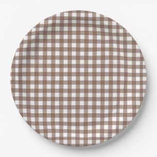 Assiettes En Carton Faye et Lauren Brown En vichy