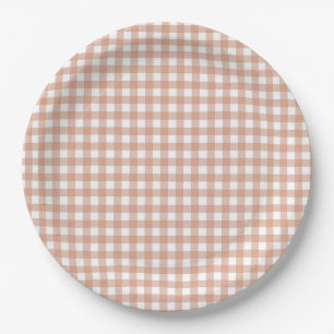 Assiettes En Carton Faye et Lauren Fall Light En vichy Brown