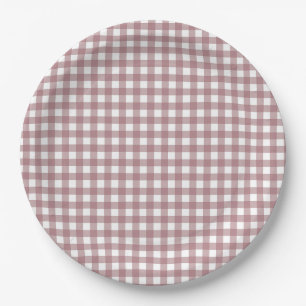 Assiettes En Carton Faye et Lauren Fall Pink En vichy