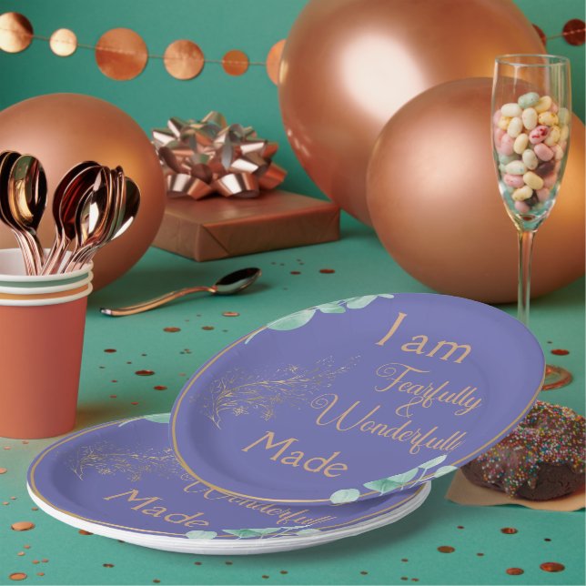 Assiettes En Carton Fearful & Merveilleusement fait (Multi)