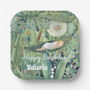 Assiettes En Carton Fée Floral Garden Enchanted Forest Girl